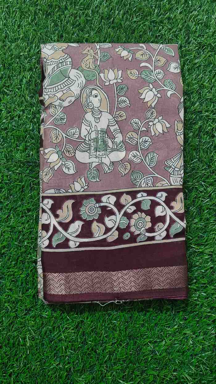 Handcrafted Kalamkari Saree