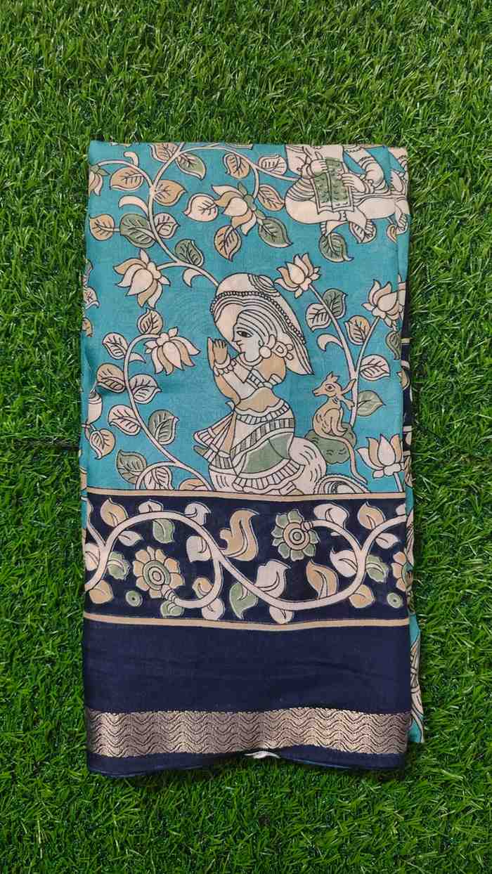 Handcrafted Kalamkari Saree