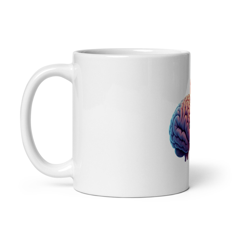 White glossy mug