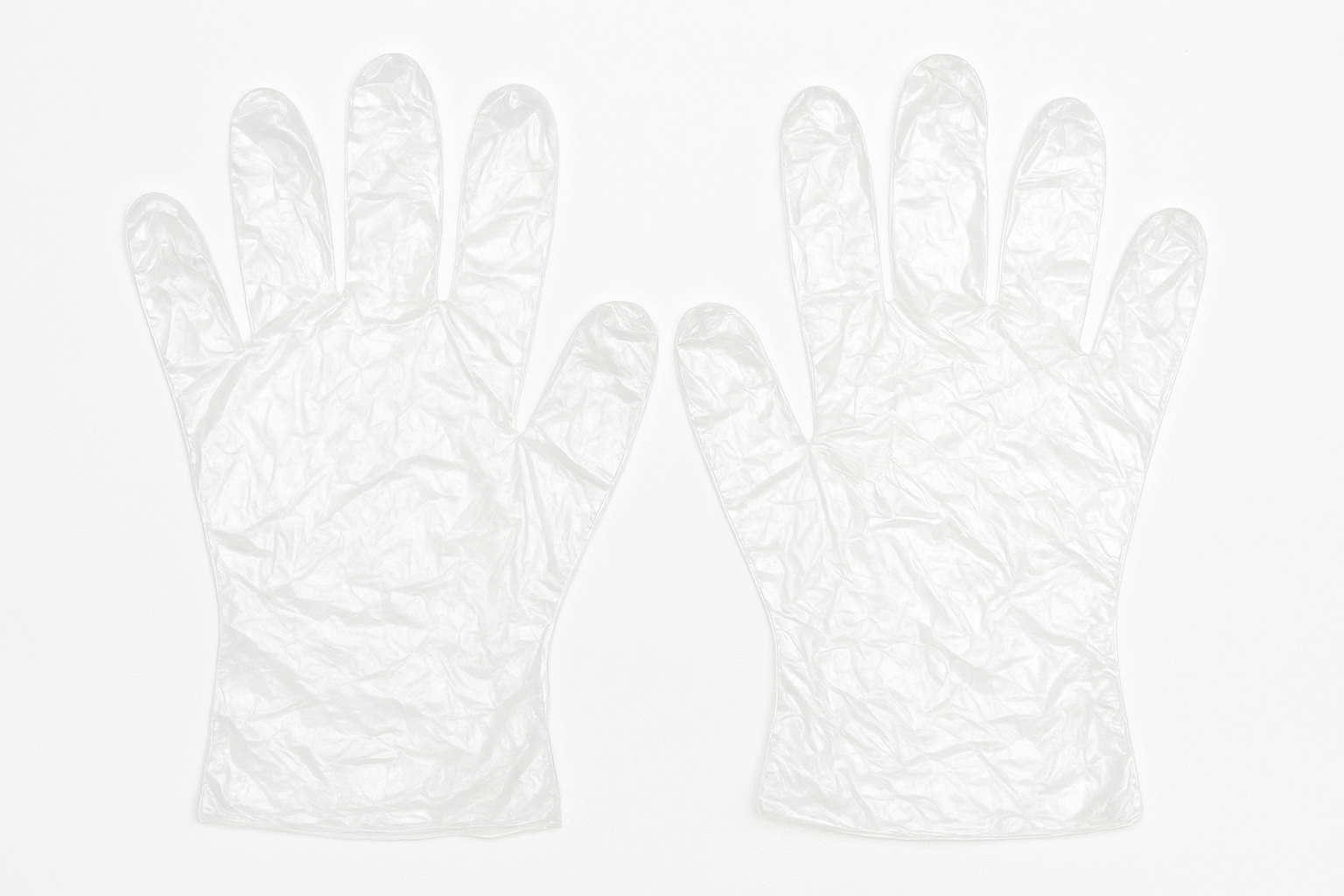 Guantes desechables de plástico