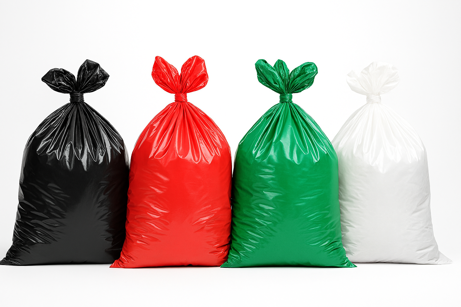 Bolsas de basura multicolores