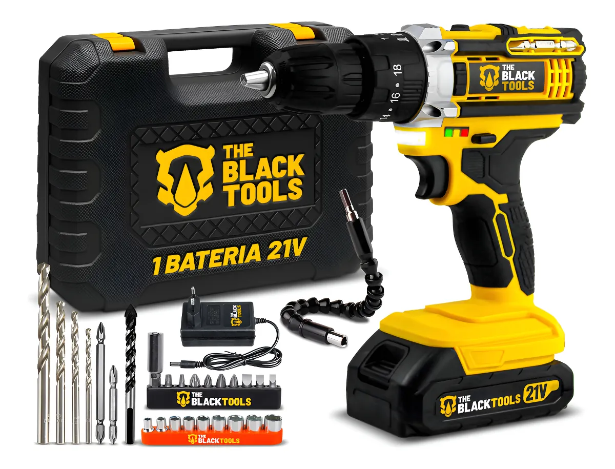 Parafusadeira e Furadeira Black Tools 21V