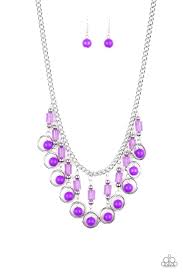 Cool Cascade Pink Necklace and Earring Set