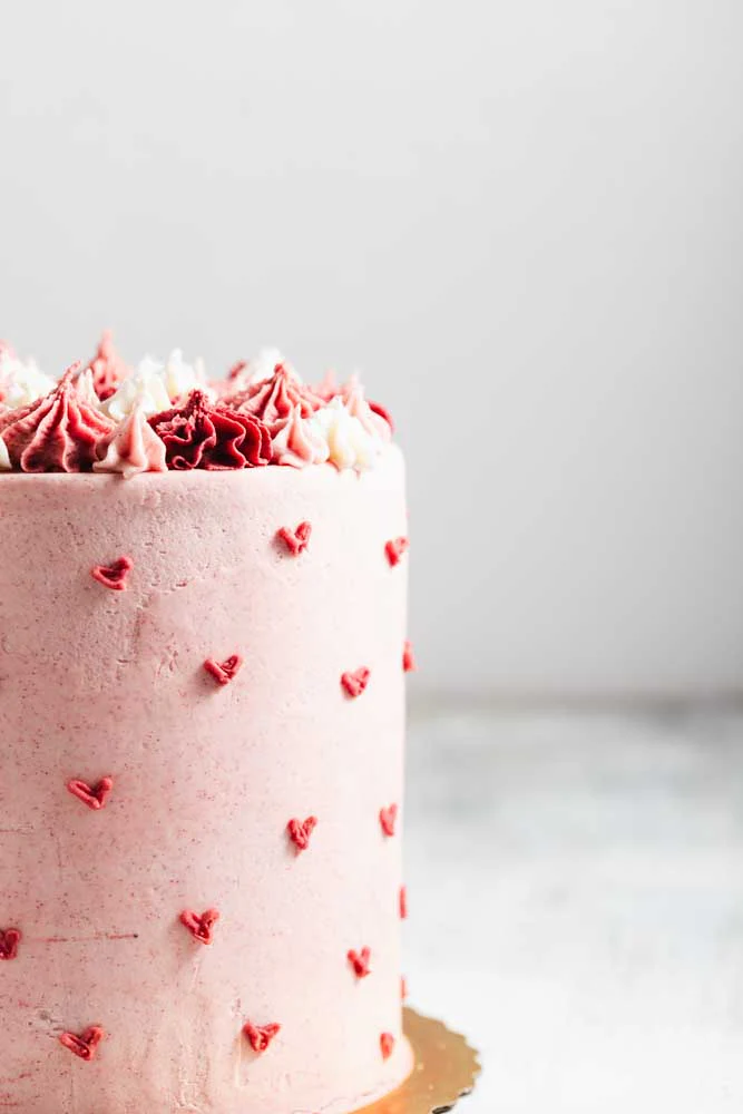 Inside Out Pink Velvet Cake