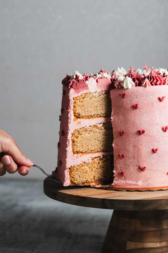 Inside Out Pink Velvet Cake