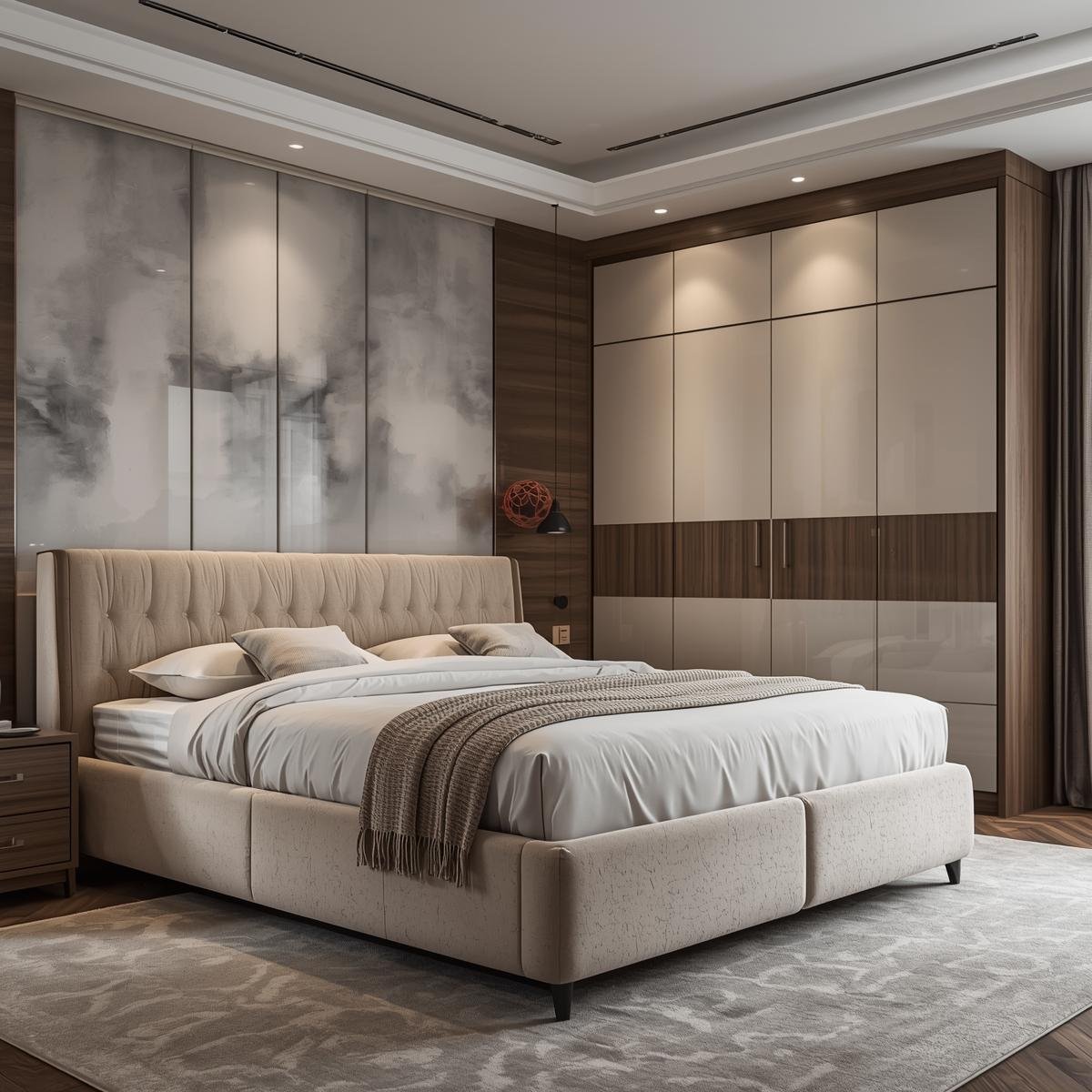 Modern Upholstered Queen Bed