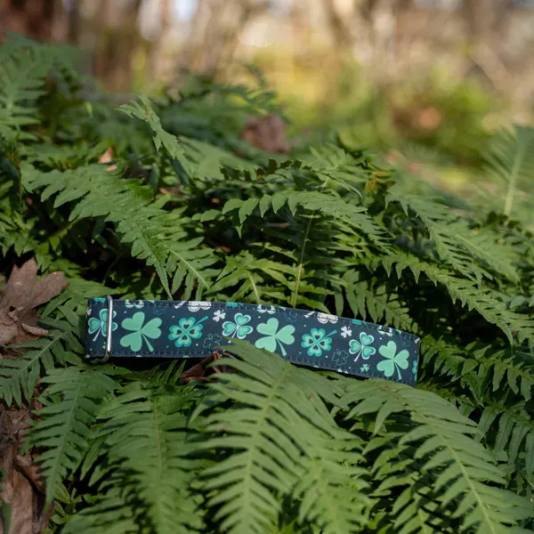 Green Floral Dog Collar