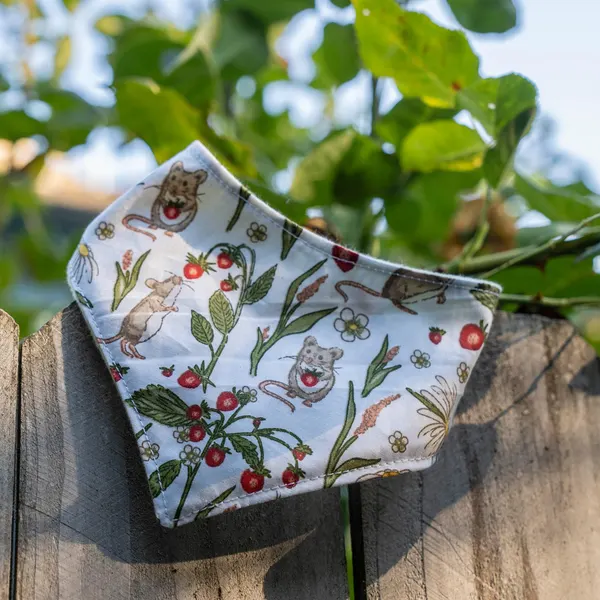 Meadow Munchies & Monarchs Double Sided Reversible Bandana | Dog and Cat Bandana| Spring Bandana | Summer Bandana | Snap and Tie Bandana