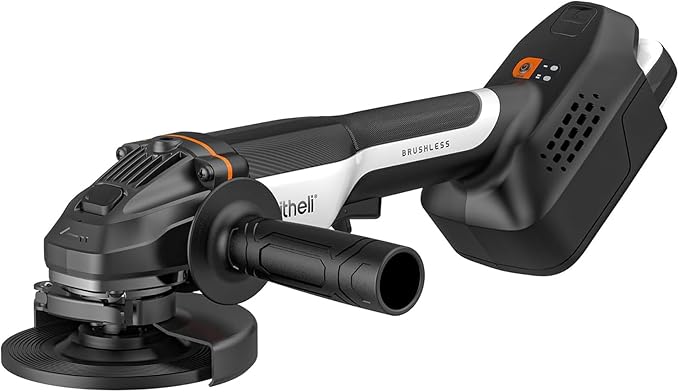 Litheli Cordless Angle Grinder, 125mm Brushless, 20V, 2500/8500RPM, Grinder Tool with 4.0Ah Battery, for Grinding, Cutting and Sanding of Various Materials