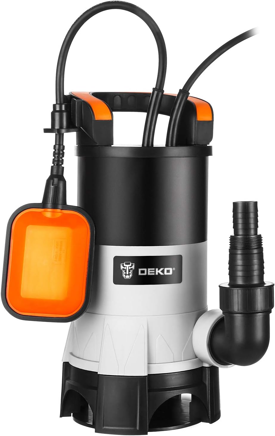 Water Pump: DEKO Submersible Water Pump 400W 8000L/H, Portable Water Sump Pump to Empty Pool, Water Drainage Pump for Clean and Dirty Water for Garden Pond, Pools, and Ditches + Float Switch