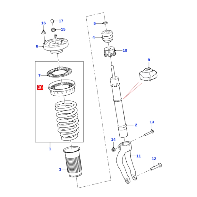 T4A40898 Front Damper Mounting Fits Jaguar F-PACE X761 250PS 340PS P250 P340 P400