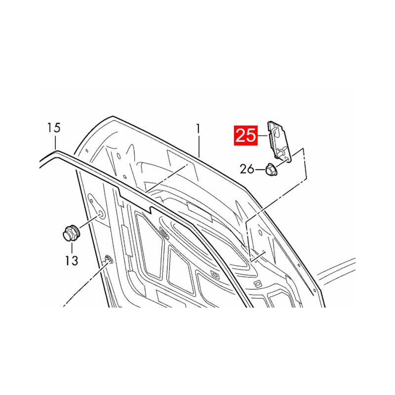4M0823185D Front Left Hood Latch Striker Plate Fits Audi Q7 4MB 