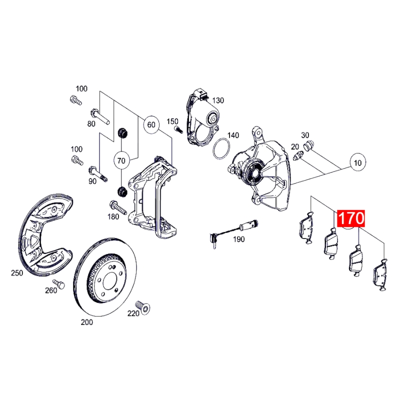 A0004211402 Rear Brake Pad Fits Mercedes Benz W213 E400 E320L