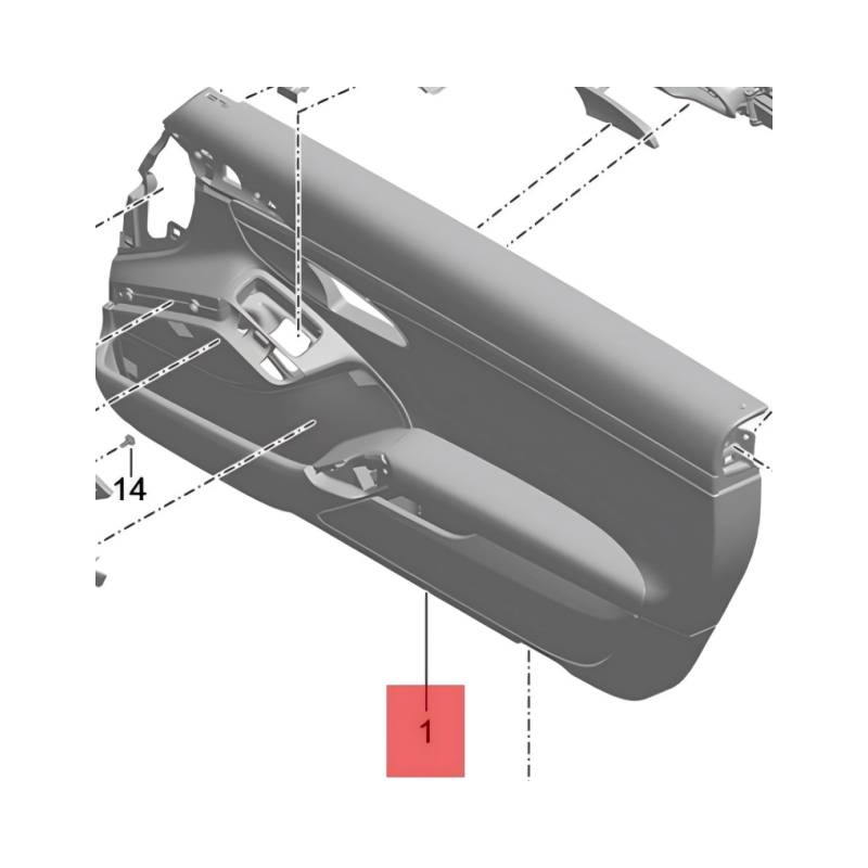 98155590300 Used Left Door Trim Fits Porsche Cayman Boxster