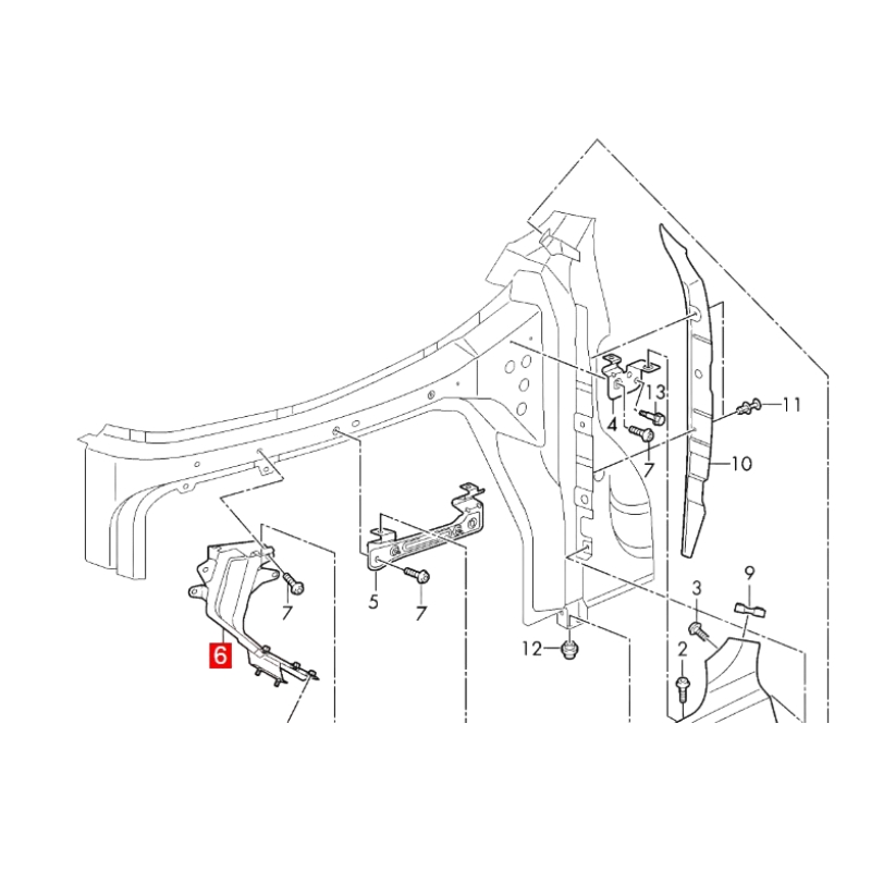4M0821132C Front Right Fender Bracket Fits Audi Q7 4MB 