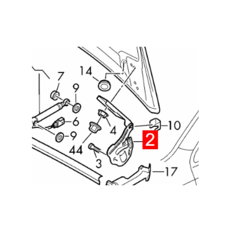4M0823302 Front Right Lid Hinge Fits Audi Q7 4MB 