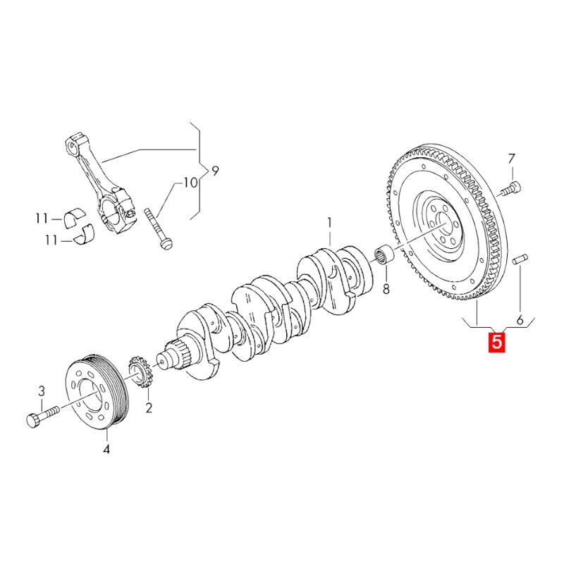 03C105266F Flywheel Fits Audi Q3 8UB 8UG VW Tiguan Sharan Touran 
