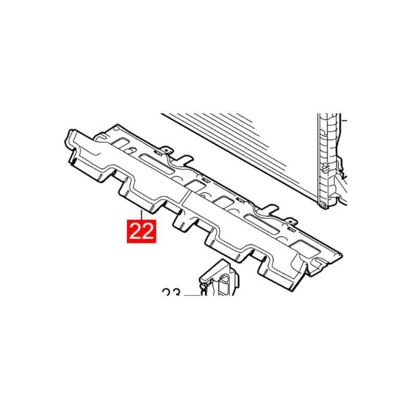 4M0121286A Radiator Support Air Duct Fits Audi Q7 4MB 4MG Q8 4MN
