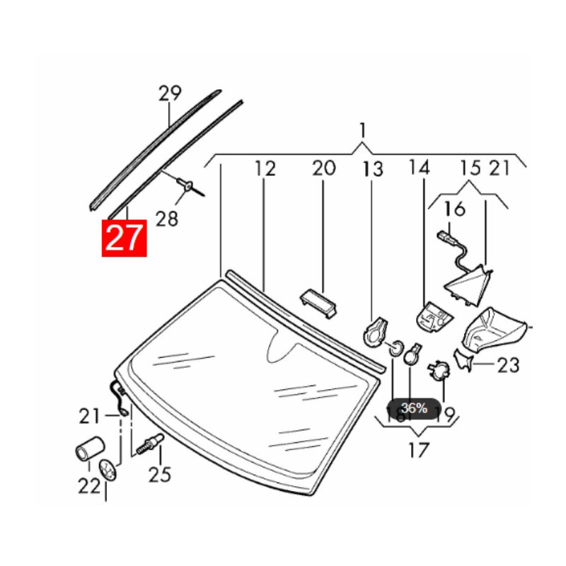4M0845454 Windshield Bracket Fits Audi Q7 4MB 