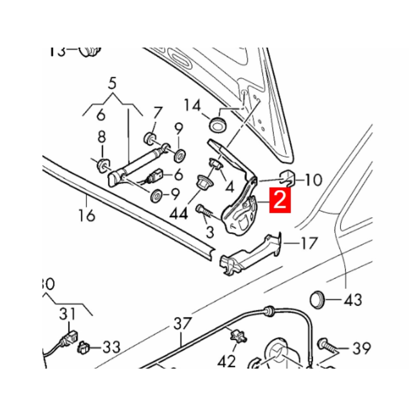 4M0823301 Front Left Lid Hinge Fits Audi Q7 4MB 