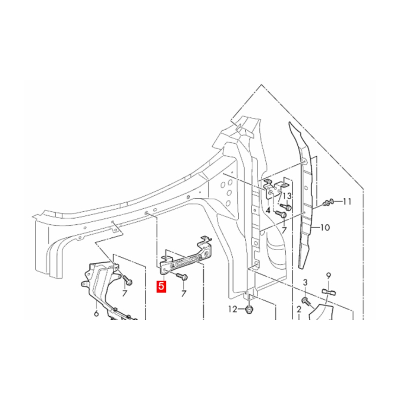 4M0821432 Front Right Fender Bracket Fits Audi Q7 4MB 
