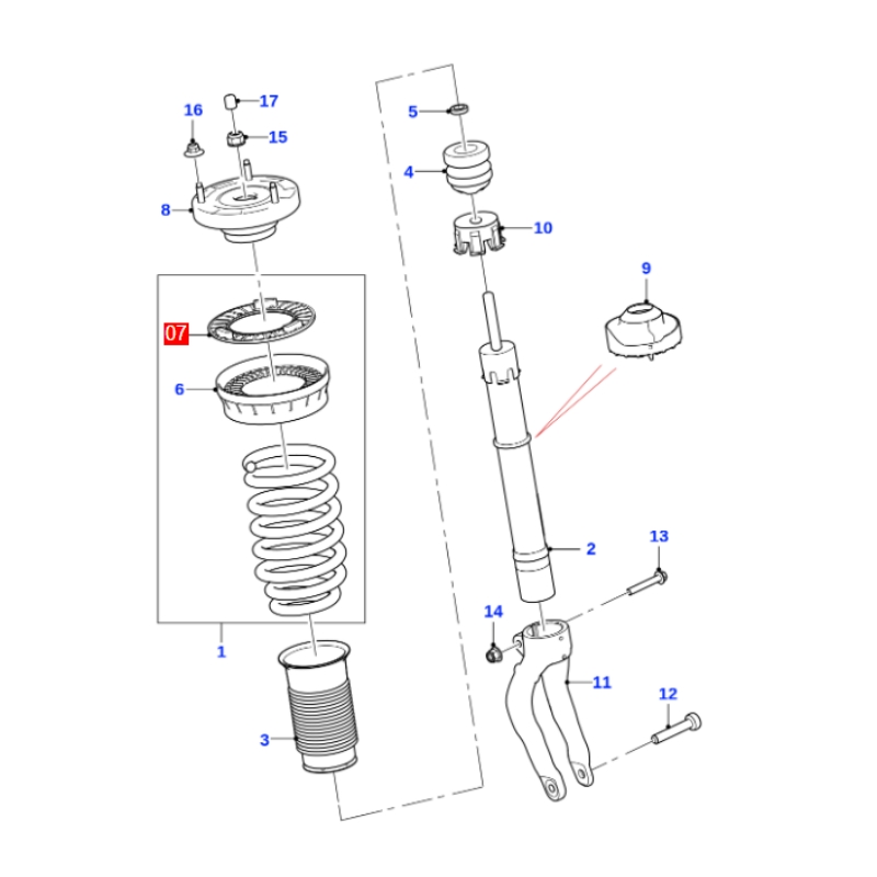 T4A11238 Front Shock Absorber Spacer Fits Jaguar F-PACE X761 250PS 340PS P250 P340 P400