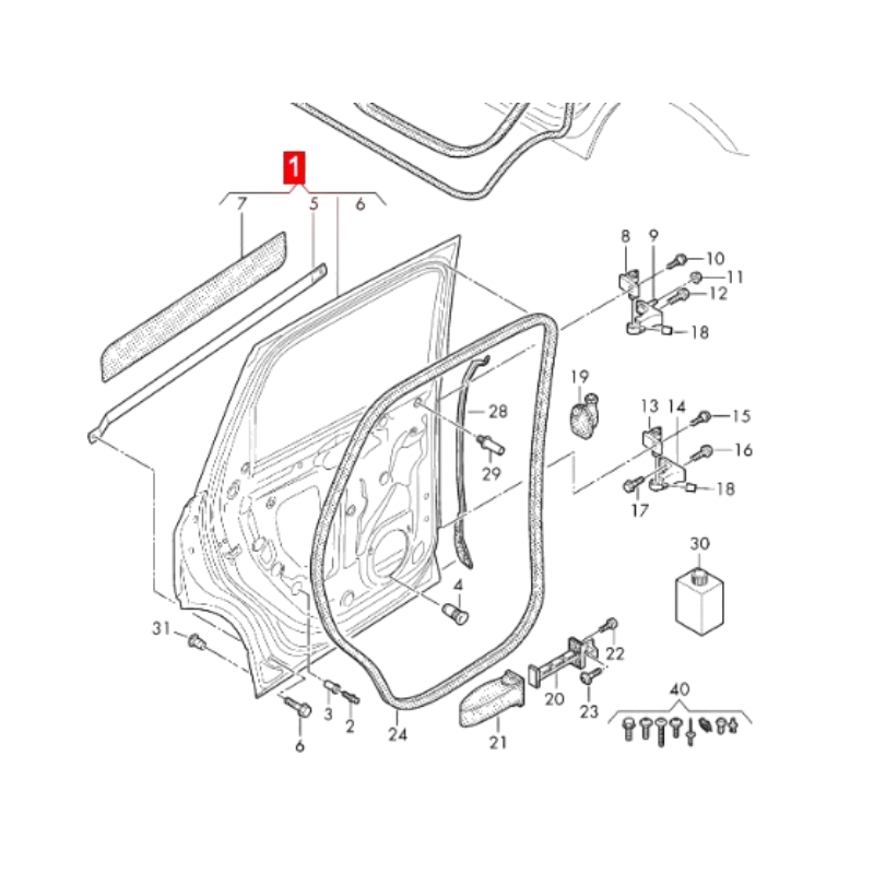4M0833052E Rear Right Door Fits Audi Q7 4MB 