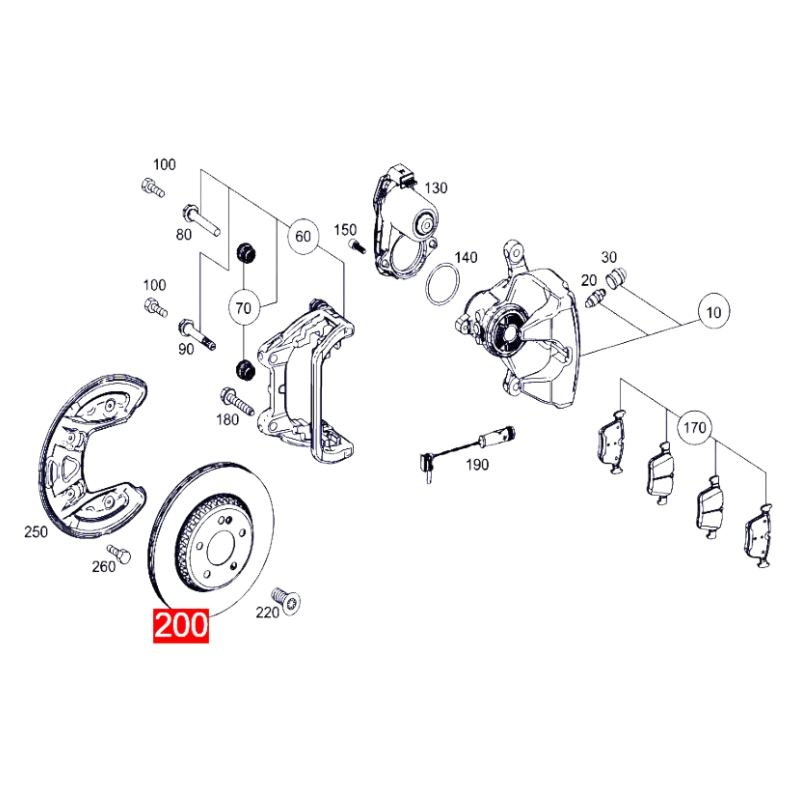 A0004231712 Rear Brake Disc Fits Mercedes Benz W213 E400 E450 E43 E53 AMG