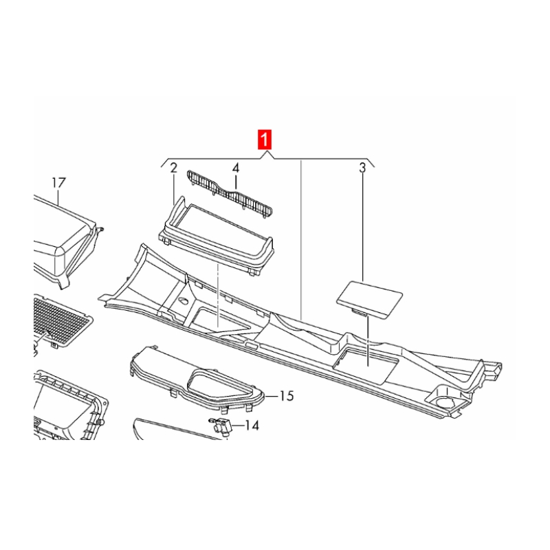4M1819401E Cover Fits Audi Q7 4MB 
