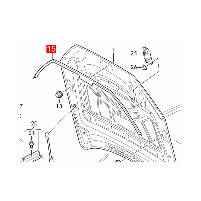 4M0823126 Front Hood Seal Fits Audi Q7 4MB