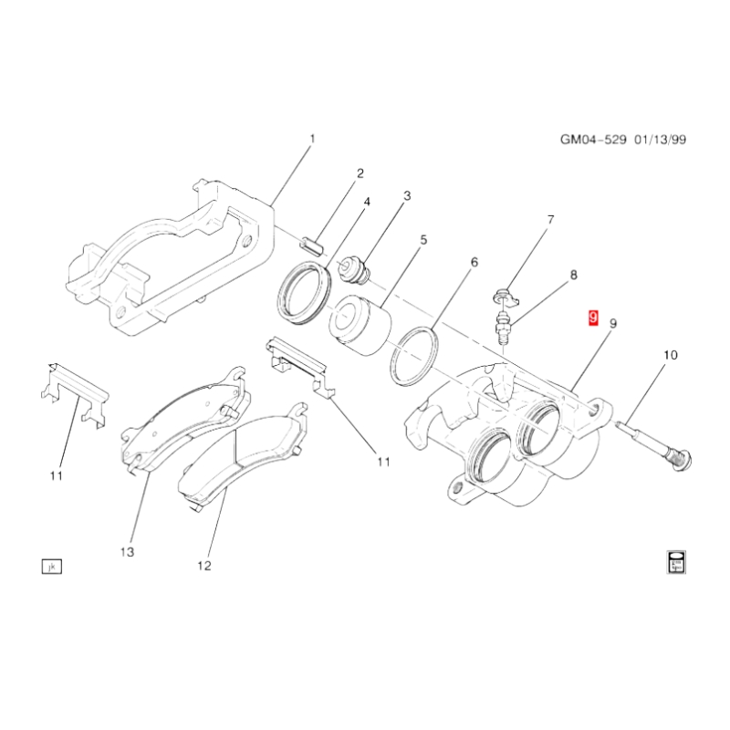 19331021 Front Brake Caliper Fits Chevrolet Express 5.3L