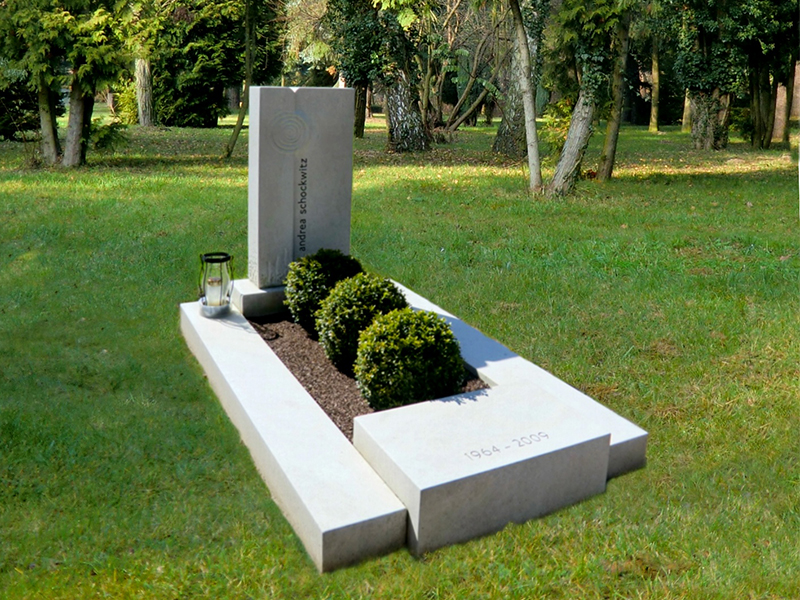 Modern Granite Gravestone
