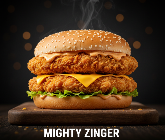Mighty Zinger burger 