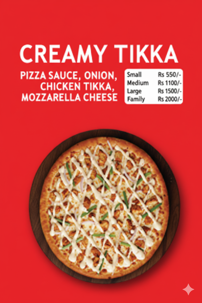 Creamy Tikka Pizza