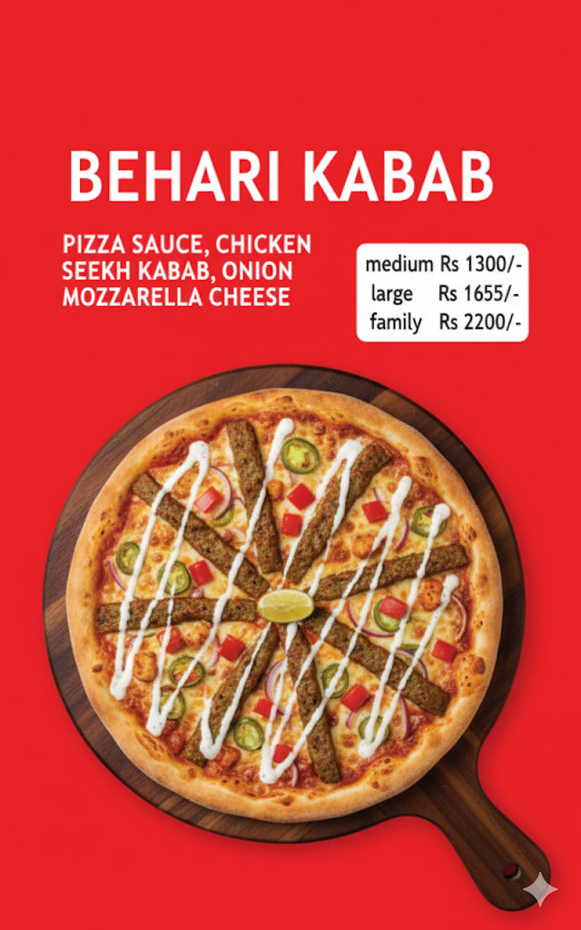 Behari Kabab Pizza
