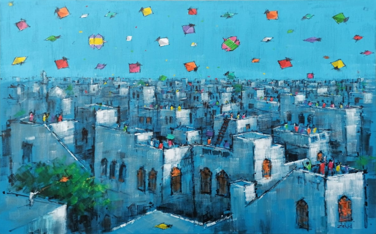 Kite Runners Over the Rooftops