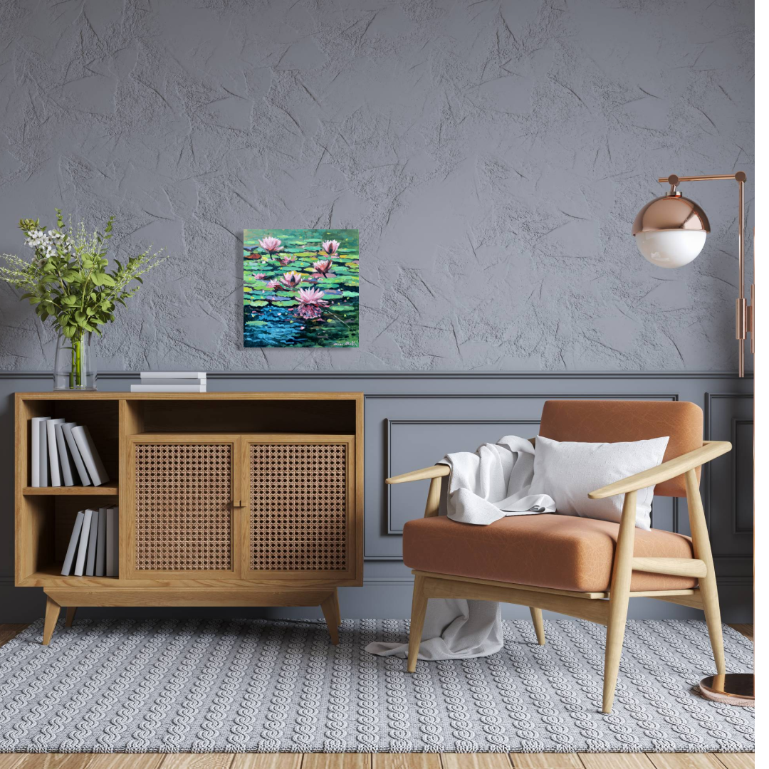 Pink Petals on the Lake