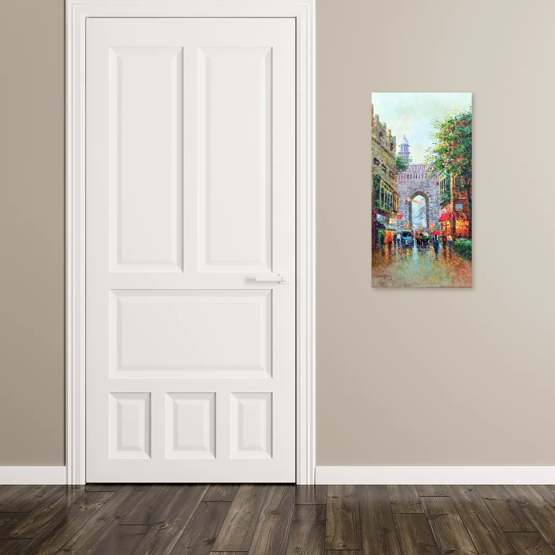 Mughal Archway in Green and Gold