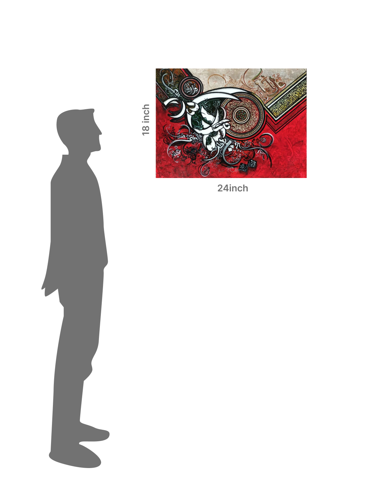 Calligraphy in Crimson and Gold