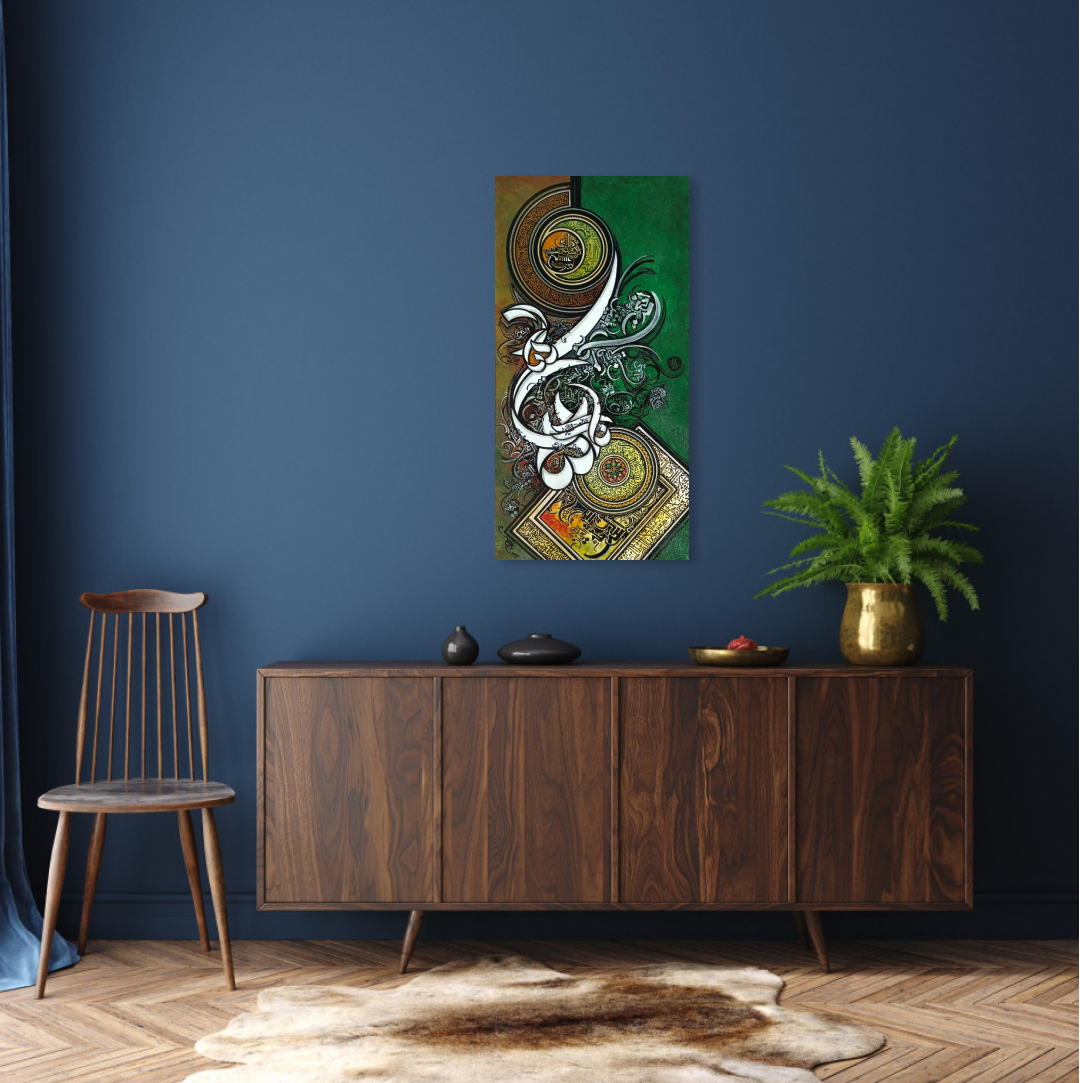 Verdant Calligraphic Mandala