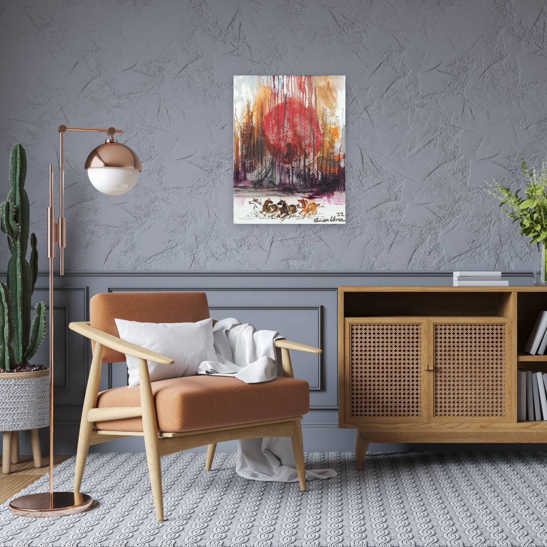 Crimson Sun Over Scorched Earth