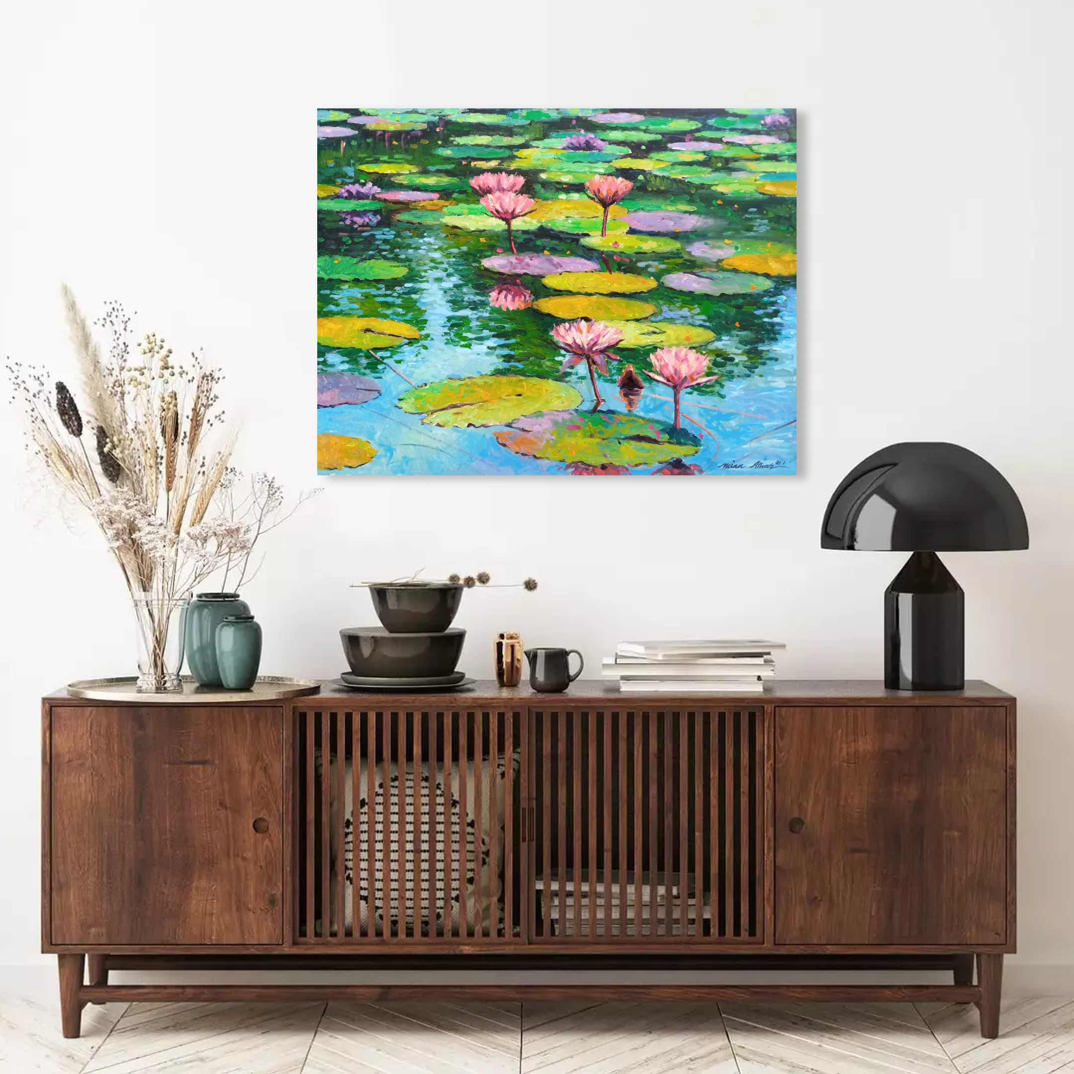 Emerald Reflections in Bloom