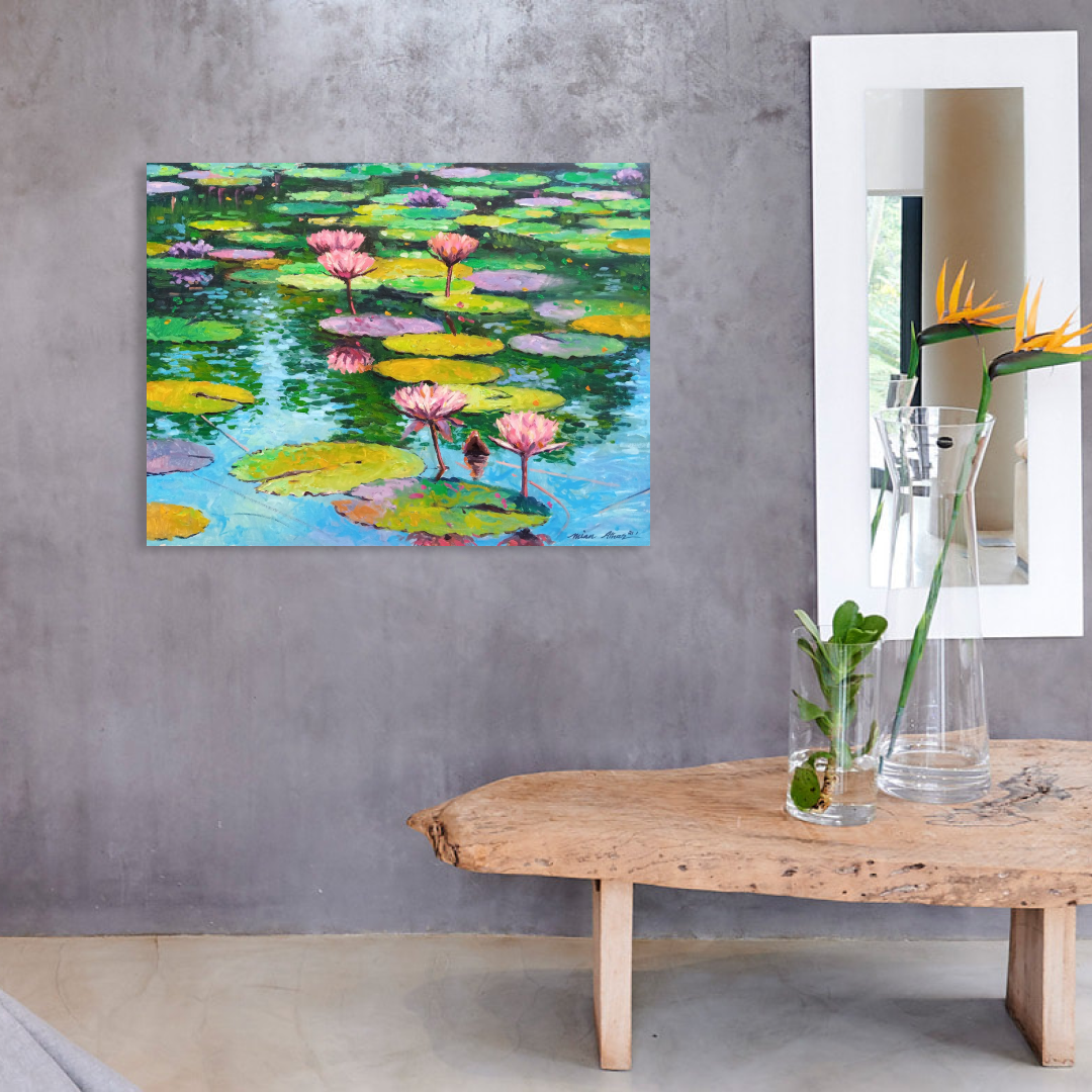 Emerald Reflections in Bloom