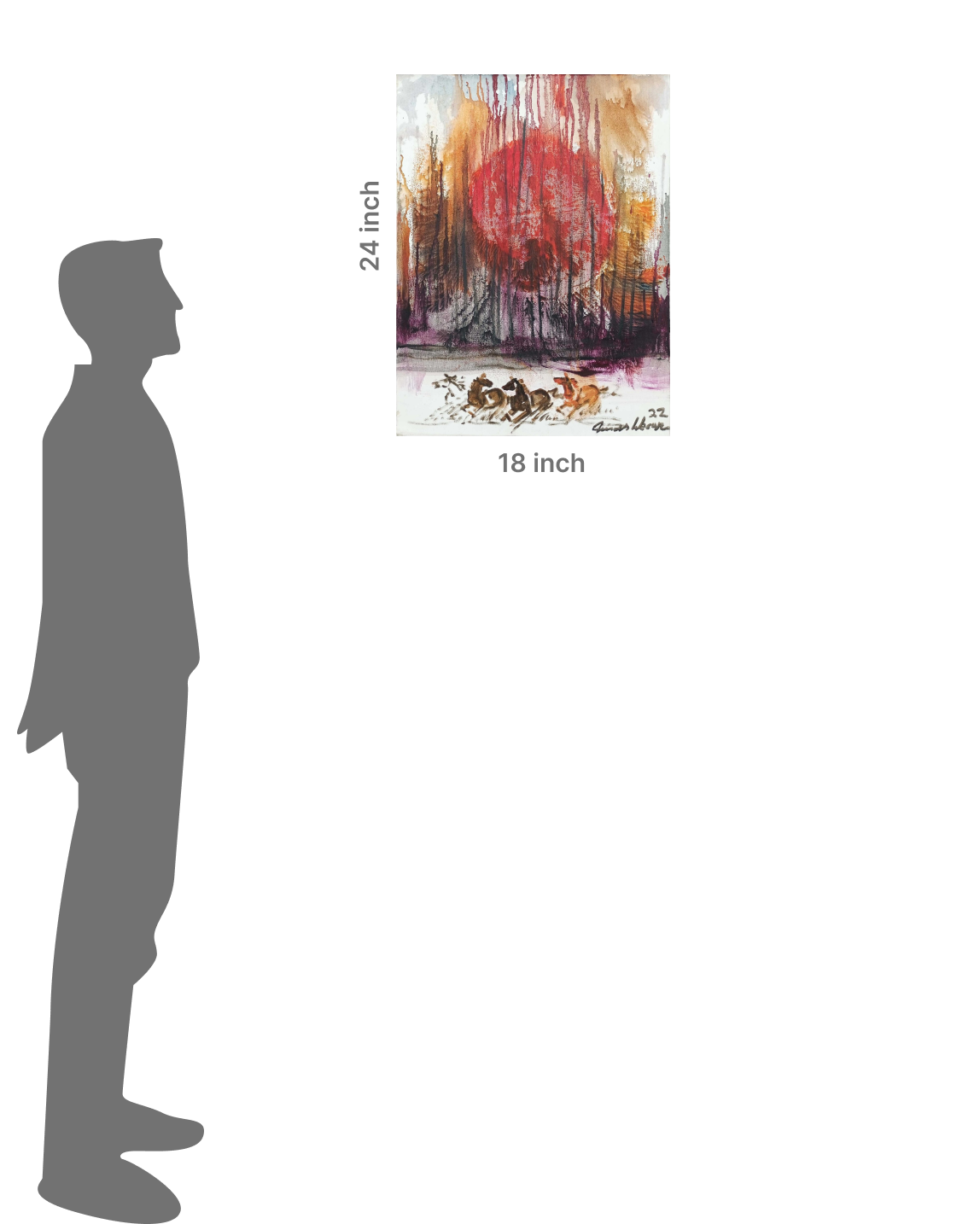 Wild Horses Beneath the Ember Sky