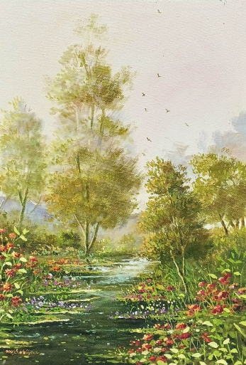 Meadow Stream at Dawn