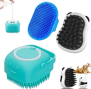 Pet Bath Brush with Soap Dispenser