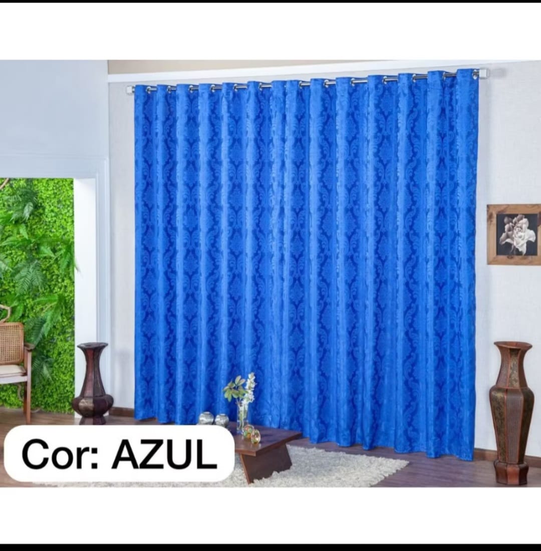Cortina blackout cinza para porta