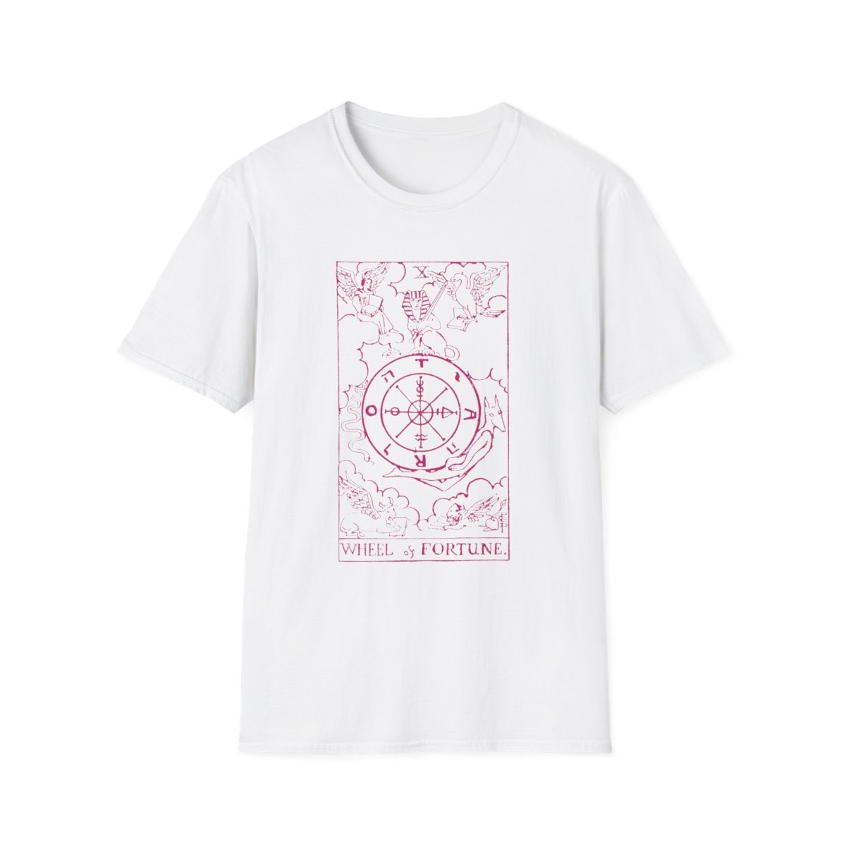 10 - The Wheel of Fortune Vintage Tarot Card Softstyle T-Shirt