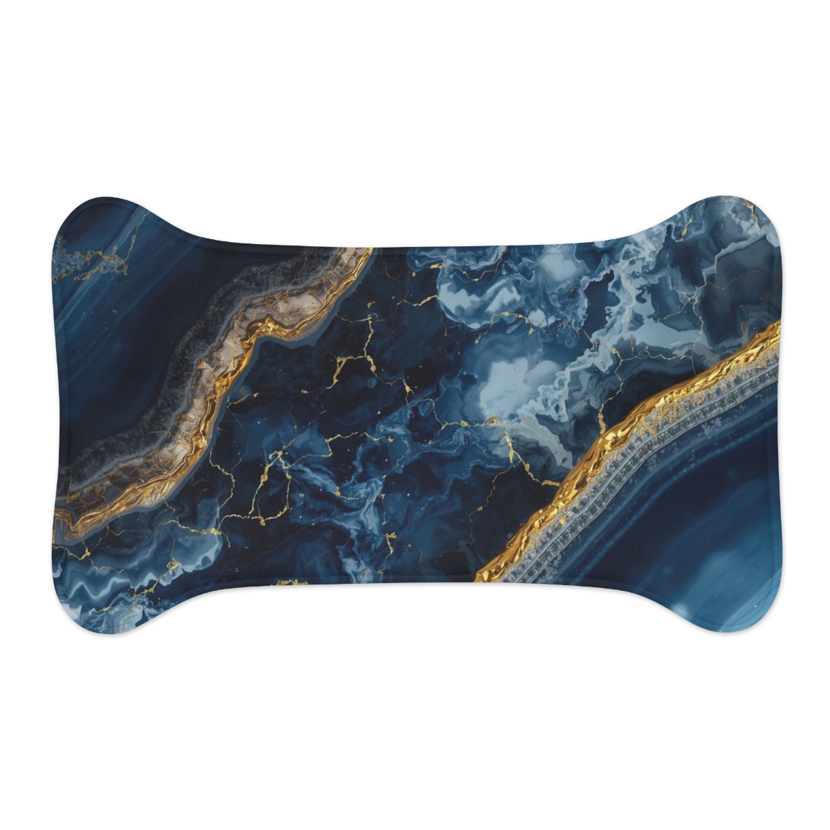 Luxury Blue Marble Pet Feeding Mat