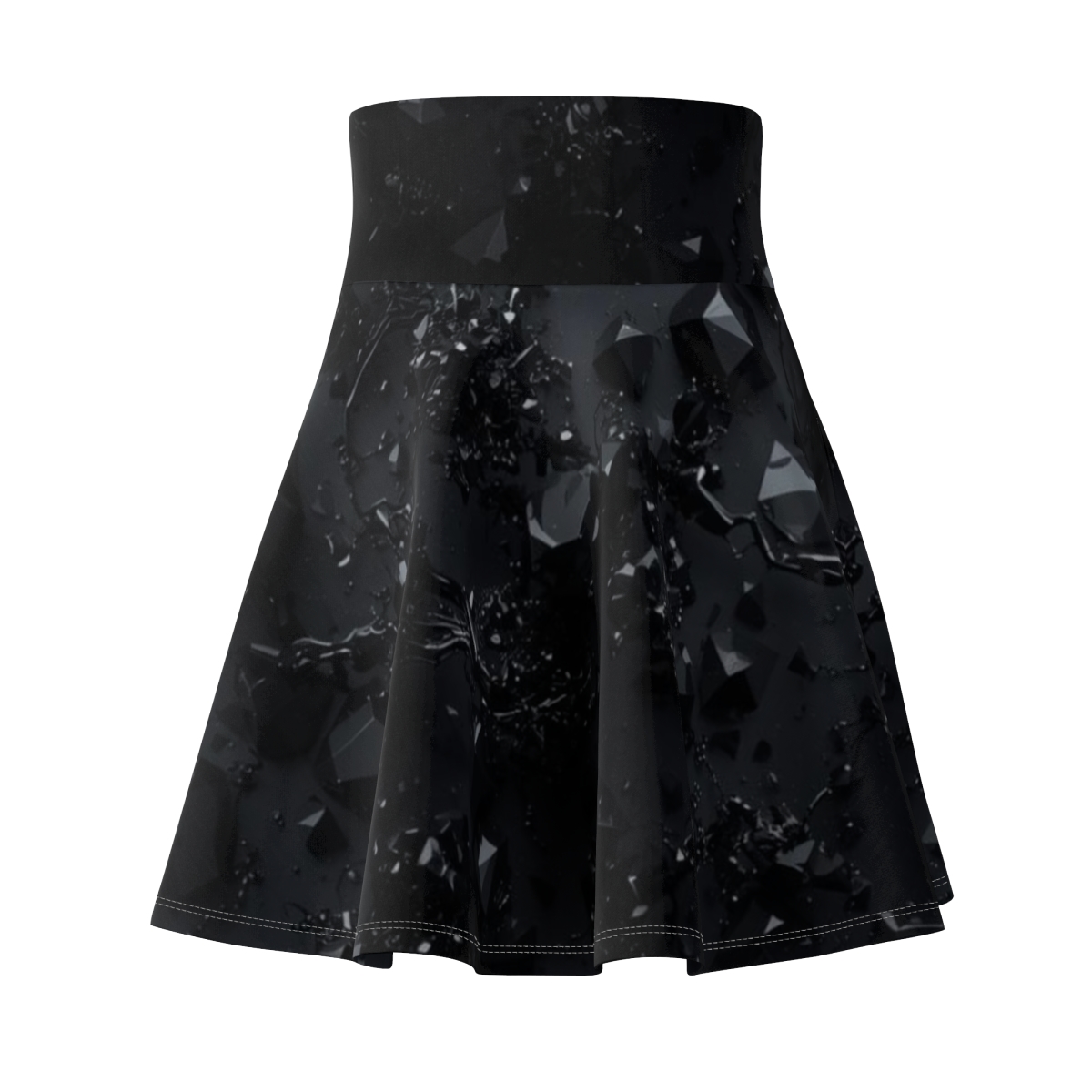 Black Crystal Skater Skirt